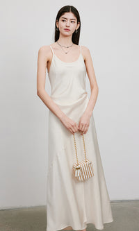 Pleated Textured Slip Dress_BDHL6323