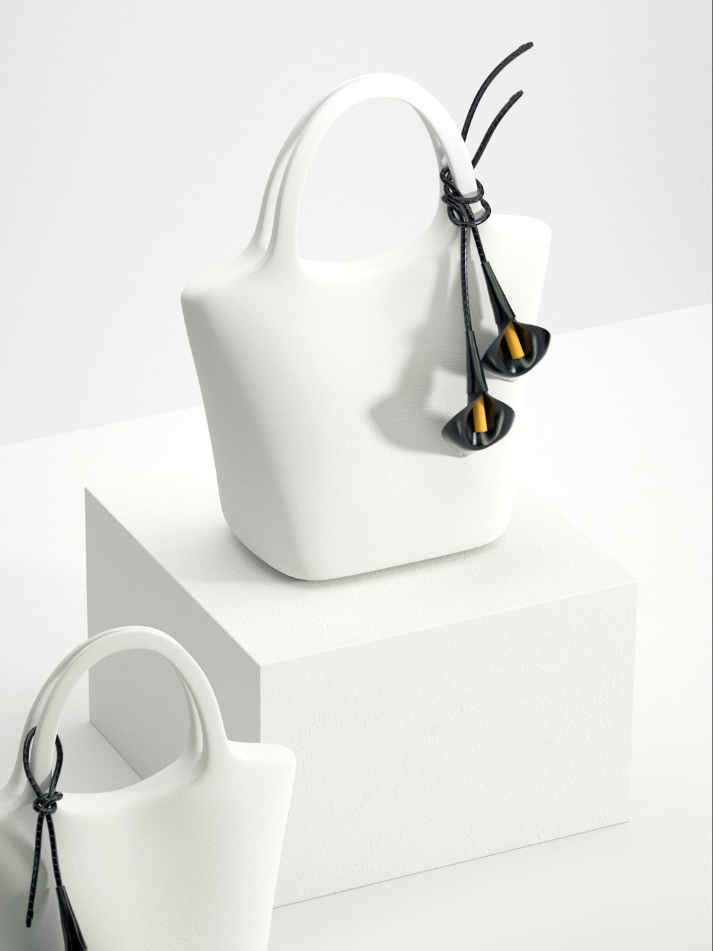 Calla Lily Leather Bag Charm_BDHL8430