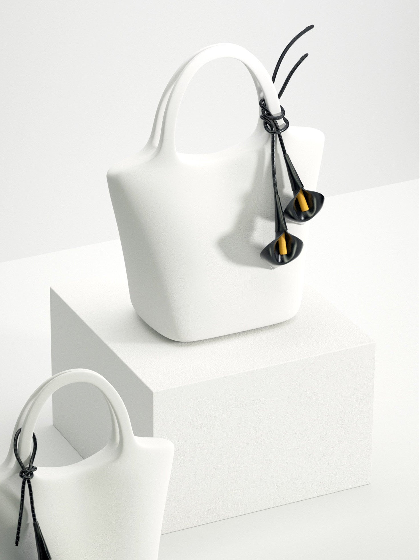 Calla Lily Leather Bag Charm_BDHL8430