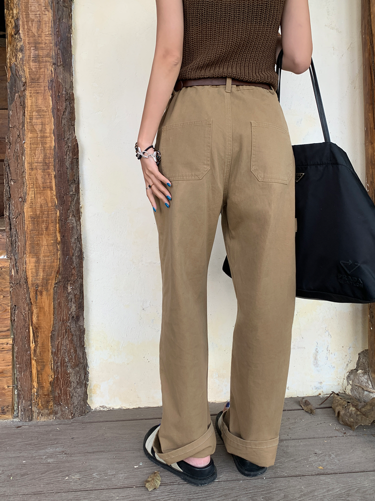 Casual Cargo Wide Leg Pants_BDHL5966