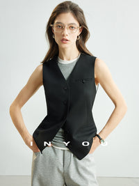 Pocket Slimming Simple Gilet_BDHL6950