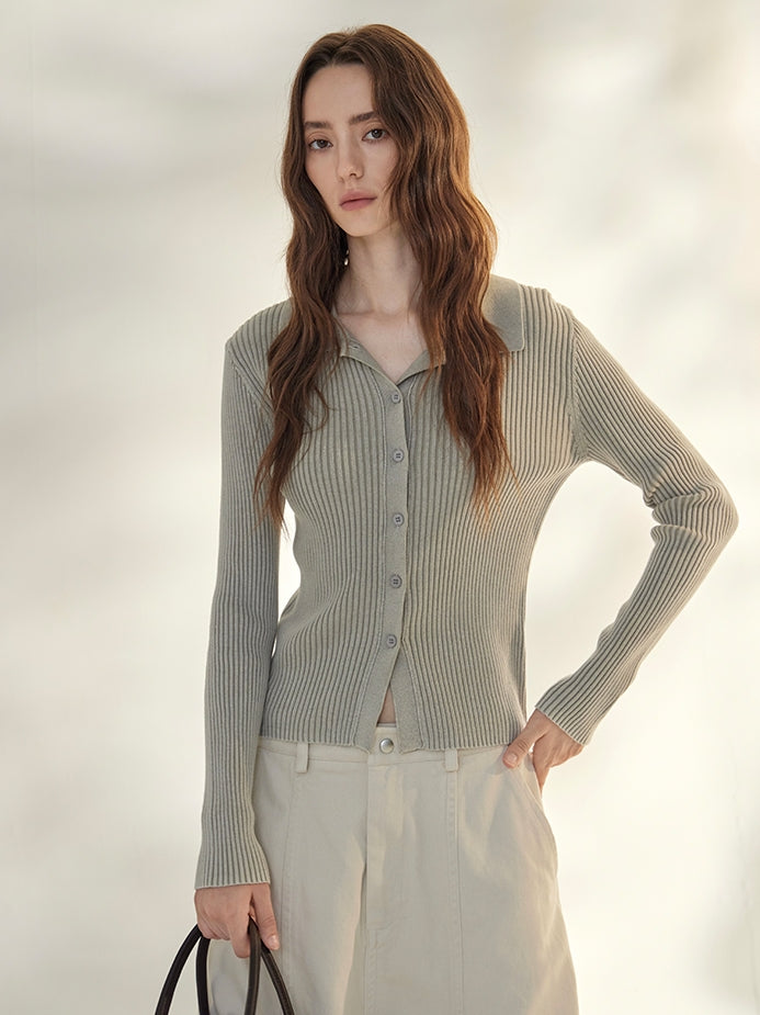 Lapel Knit Cardigan Jacket_BDHL7668