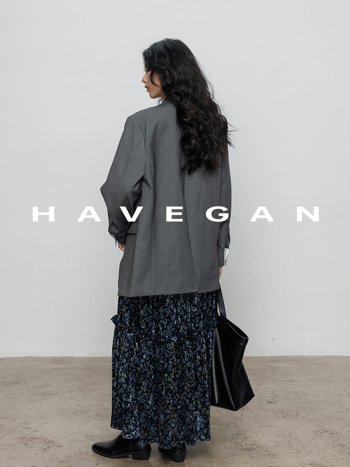 Retro Floral Print A-Line Skirt_BDHL7897