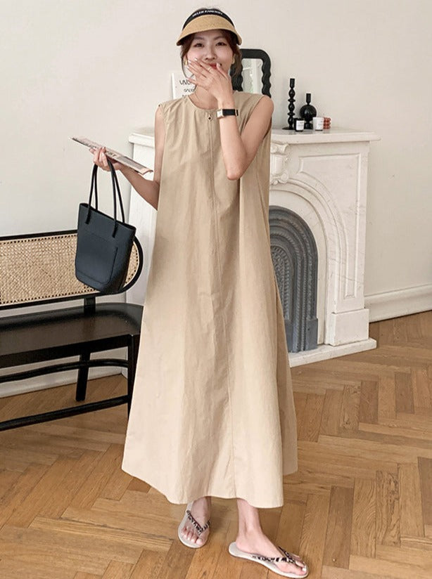 Back Hollow Sleeveless Dress_BDHL6226