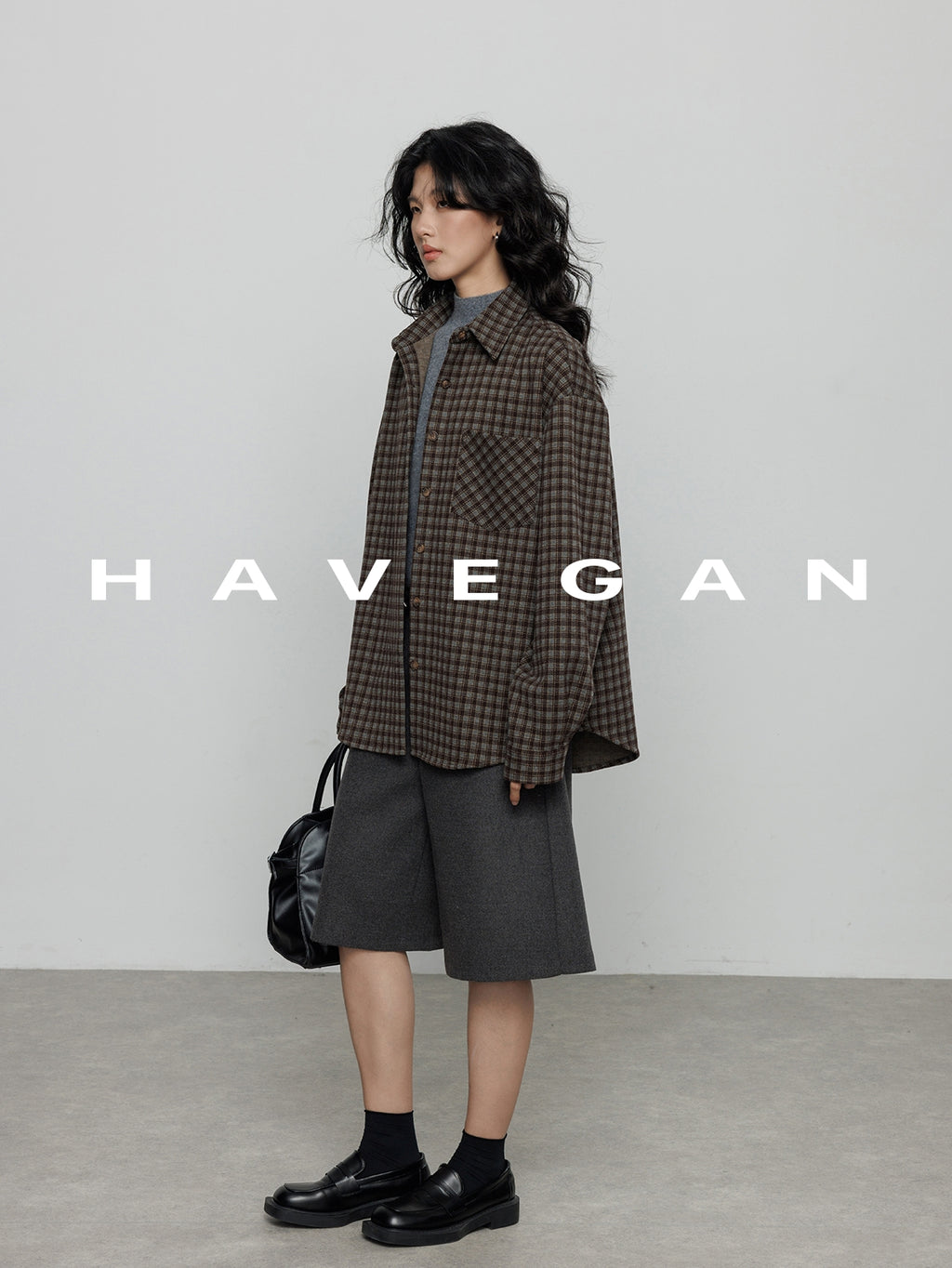 格紋磨毛棉襯衫_BDHL7960