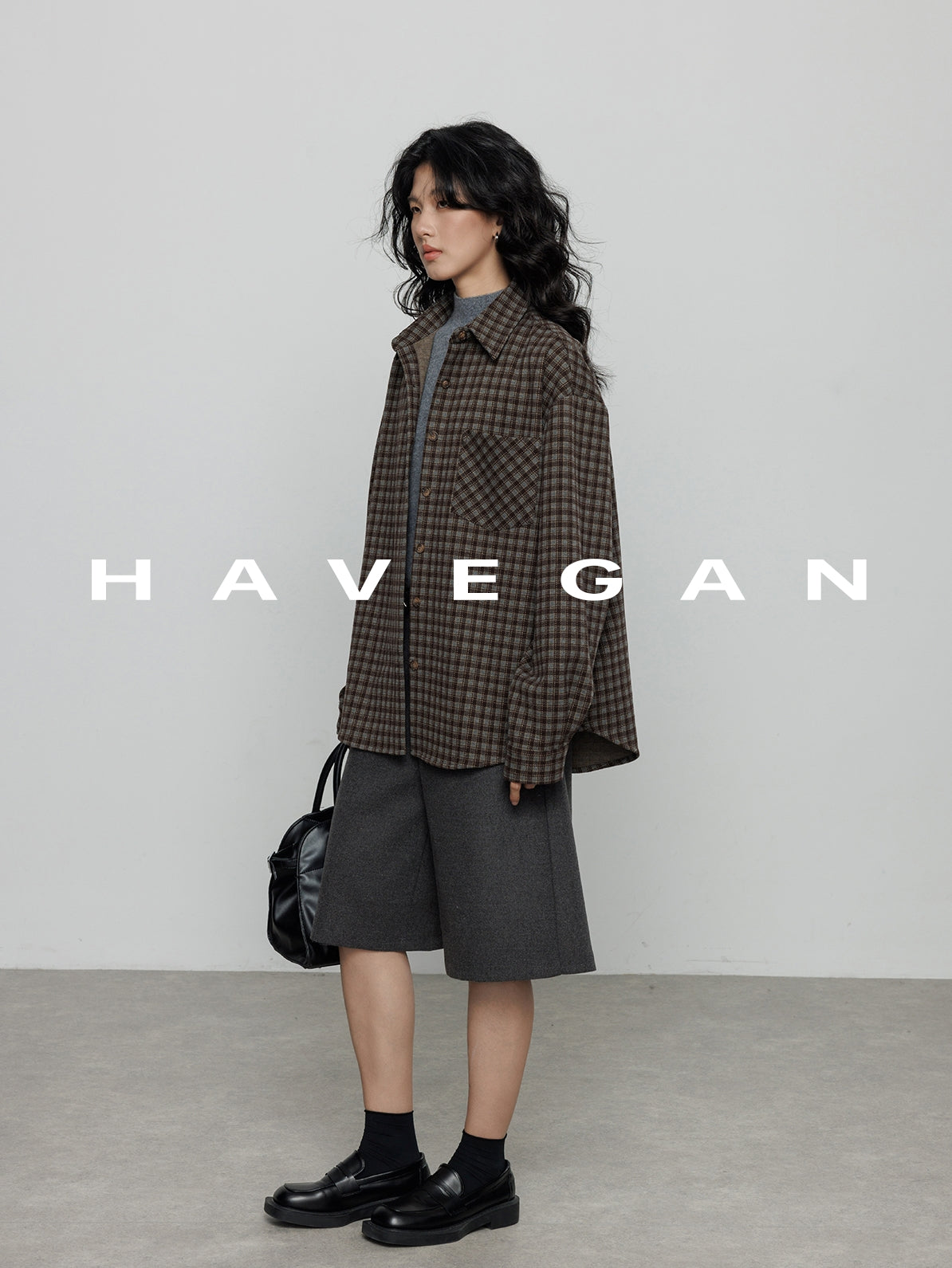 格紋磨毛棉襯衫_BDHL7960