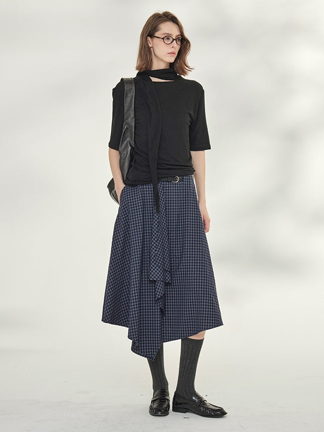 Slimming High-Waisted A-Line Skirt_BDHL7737