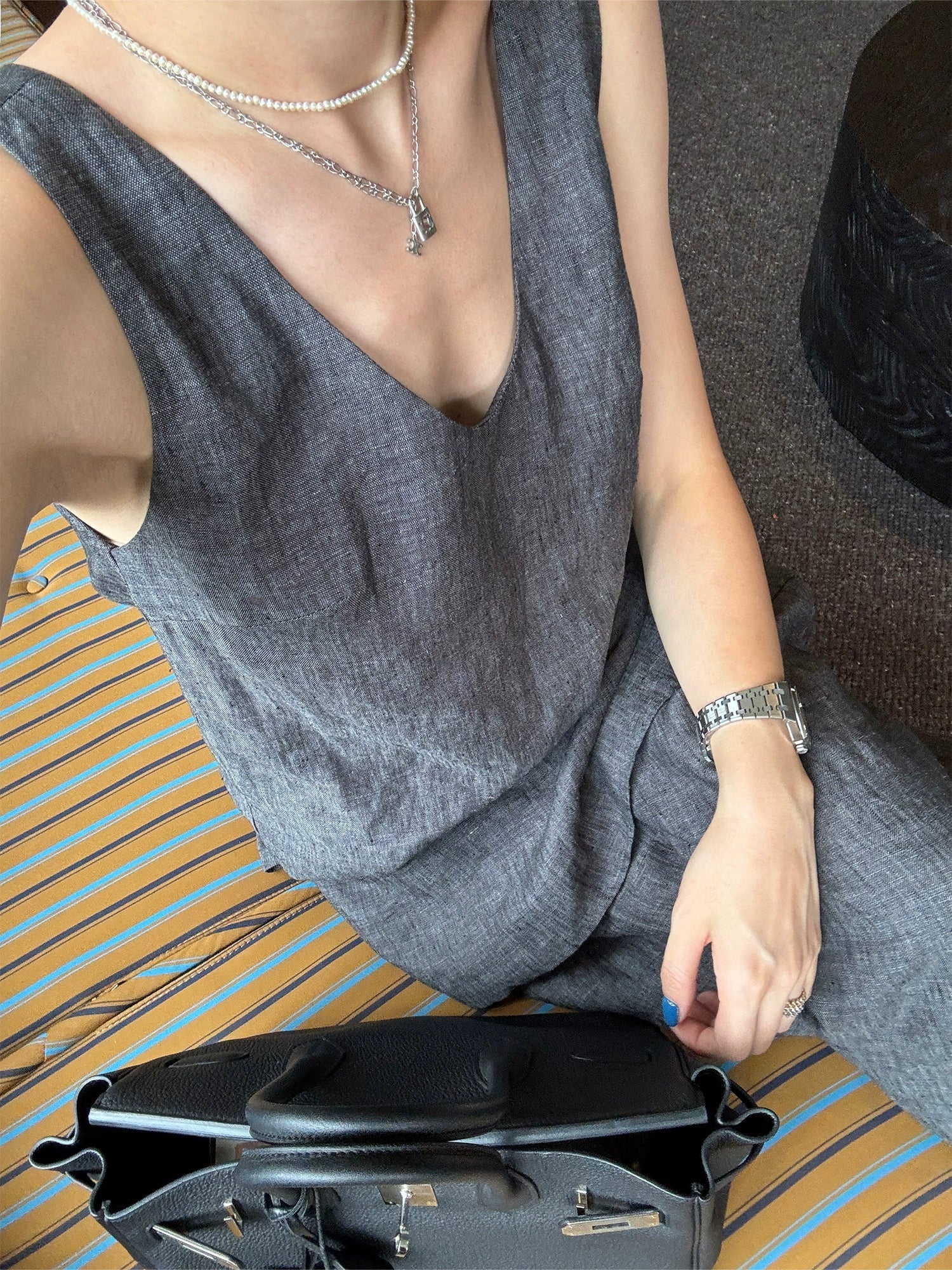 Loose Sleeveless Top Or Pants_BDHL7616