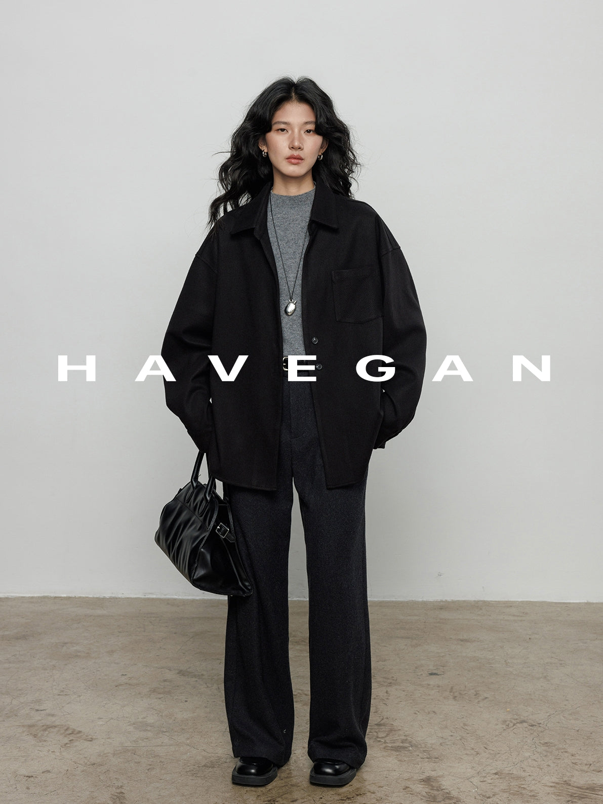 燈芯絨長袖襯衫_BDHL7970