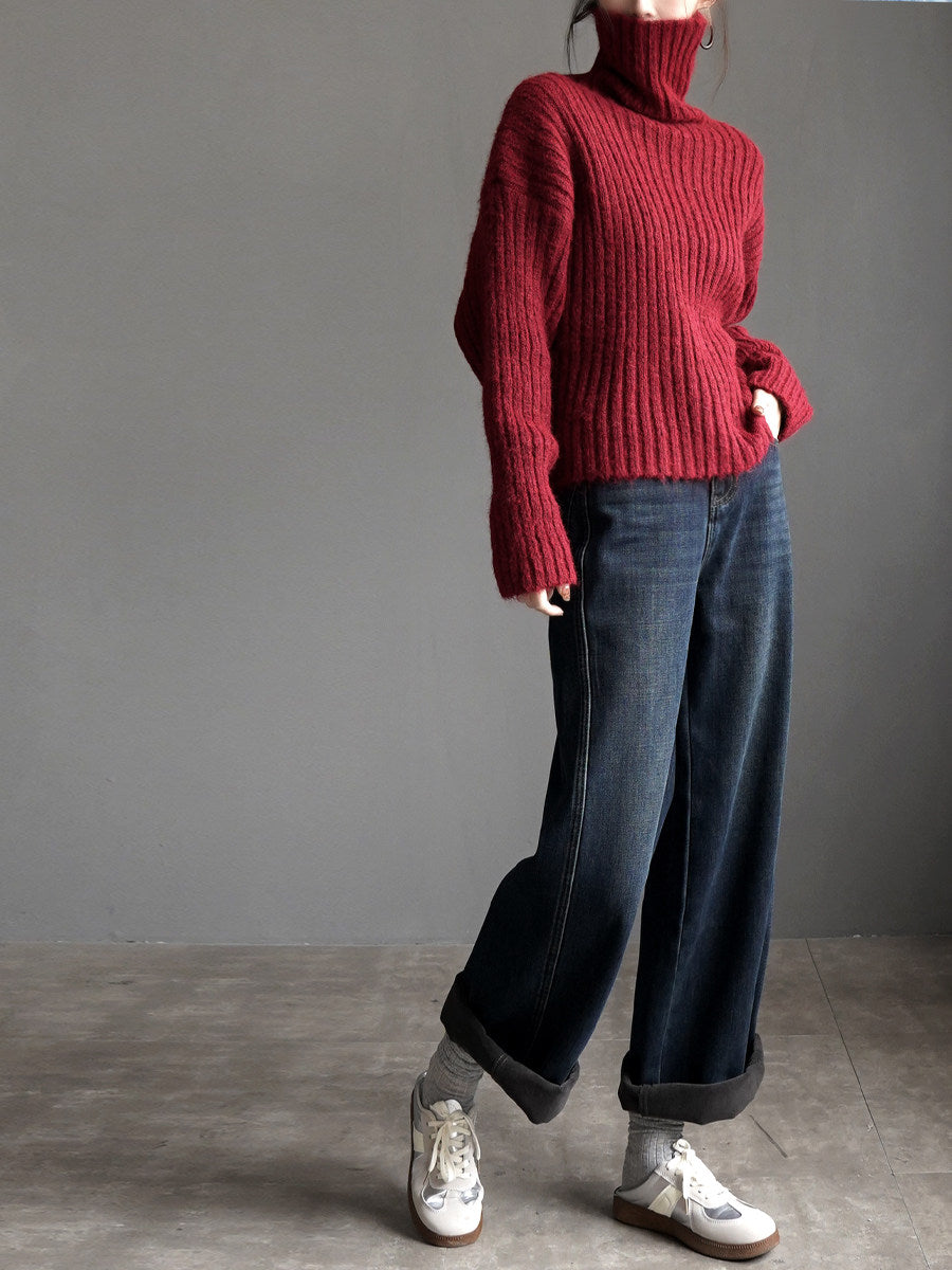 Lined Straight-Leg Denim Pants_BDHL8130