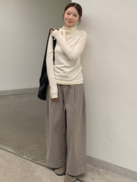 Half Turtleneck Knit With Tie_BDHL6437