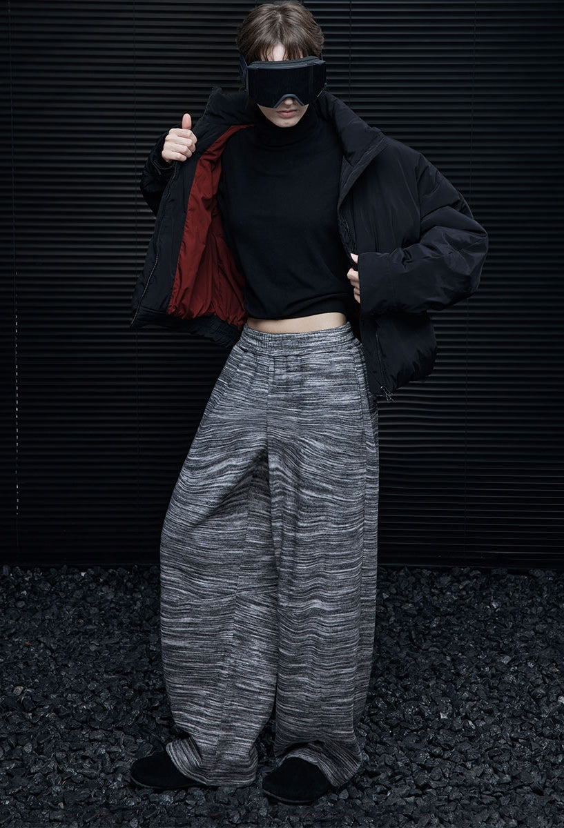 Grey Loose-Fit Wide-Leg Pants_BDHL7866