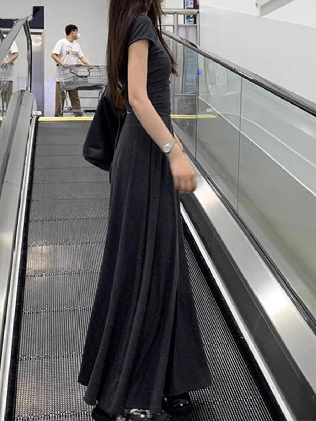 Short-Sleeved Tops And Long Skirt Set_BDHL7553