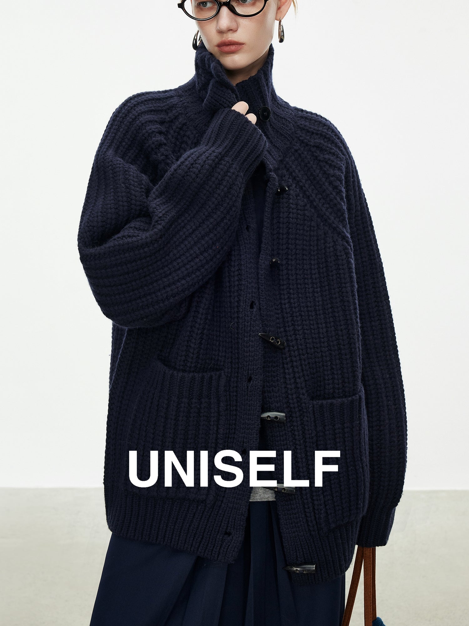 Horn Button Knit Coat_BDHL7978