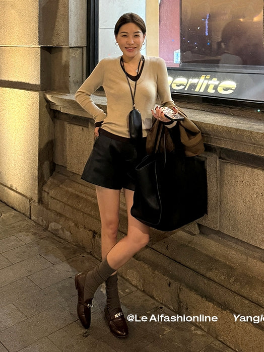 Fake two-Piece Style Slim Knit_BDHL7840