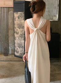 Back Cross Knot Dress_BDHL6178