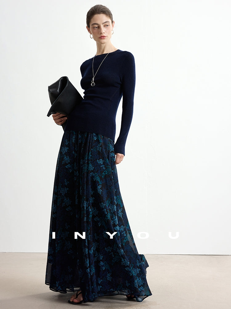 Print Design Loose-Fit Maxi Skirt_BDHL7750