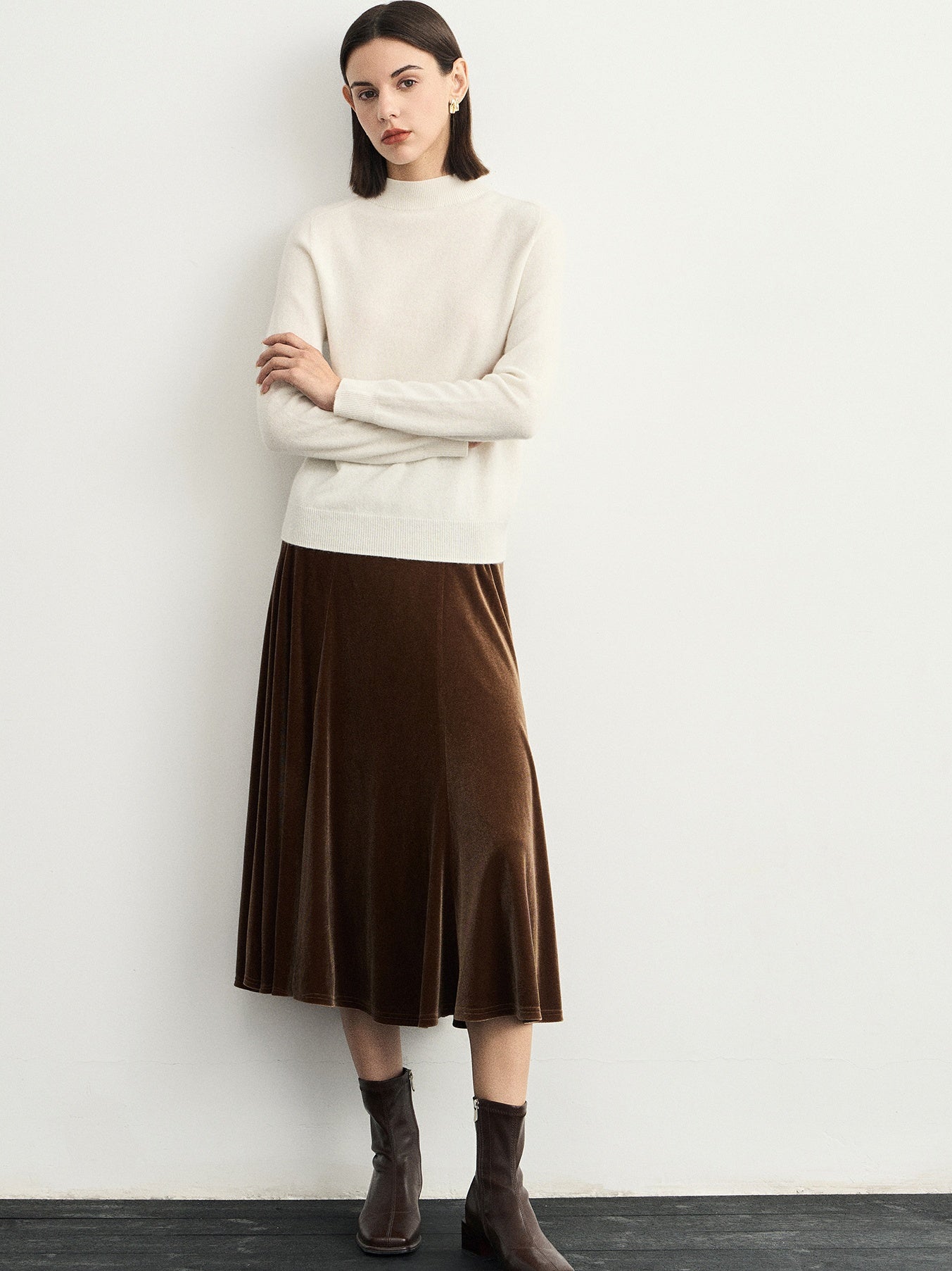 Half-Turtleneck Ribbed Knit_BDHL6543