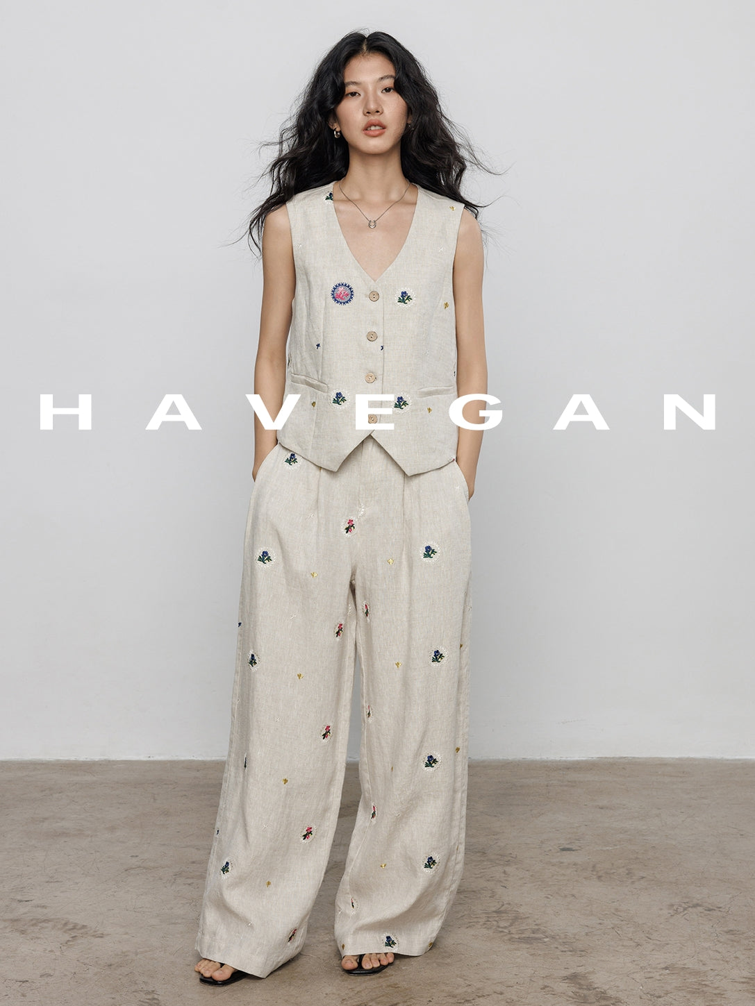 Embroidered Design Vest Or Pants_BDHL7606