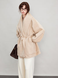 Bathrobe Short Large Lapel Coat_BDHL6684