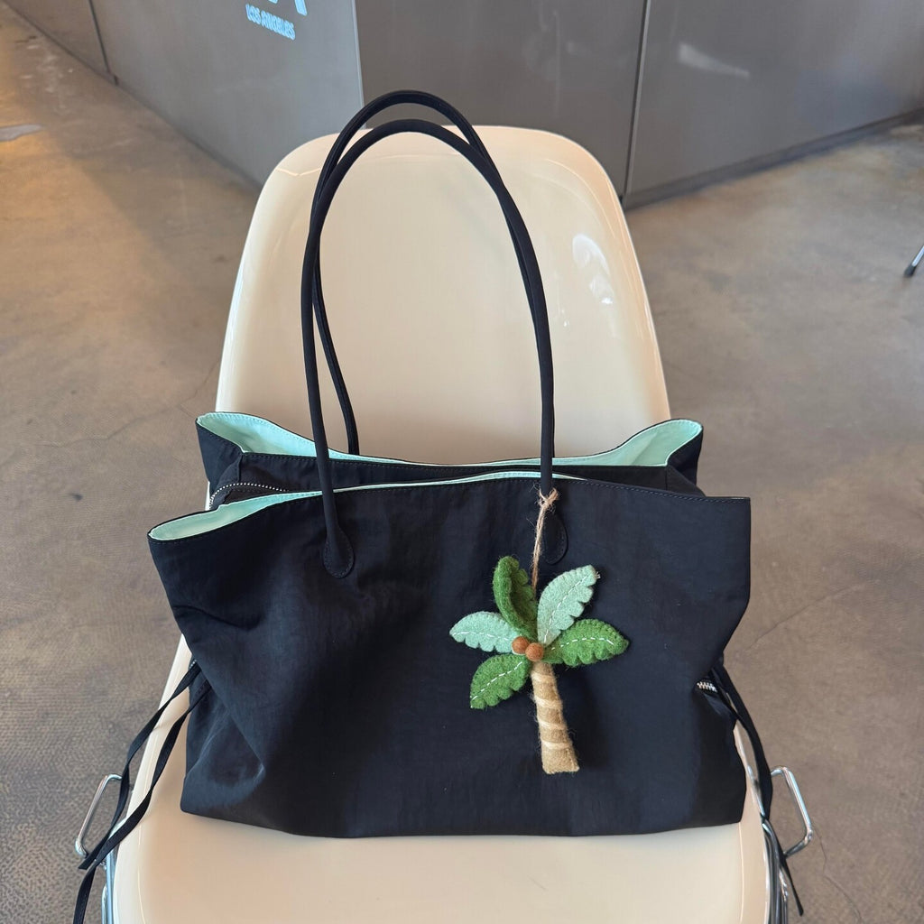Multi Compartment Nylon Tote Bag_BDHL8444