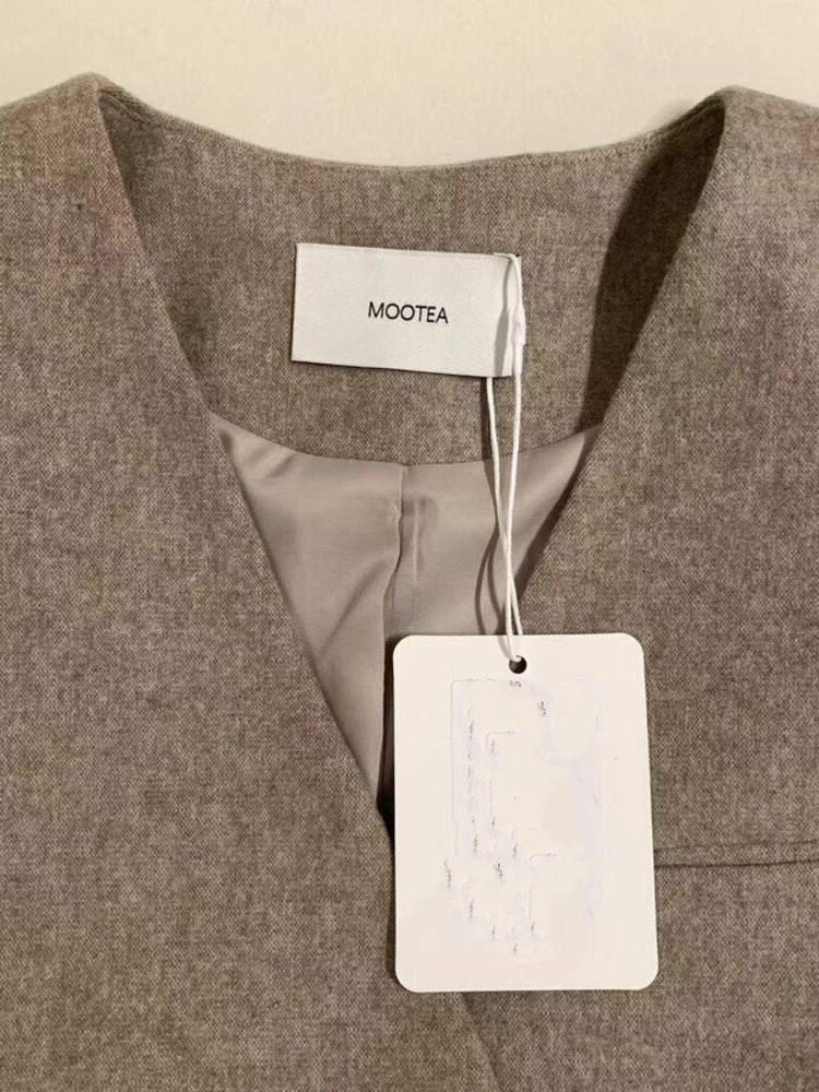 Loose-Fitting Collarless Jacket_BDHL7148