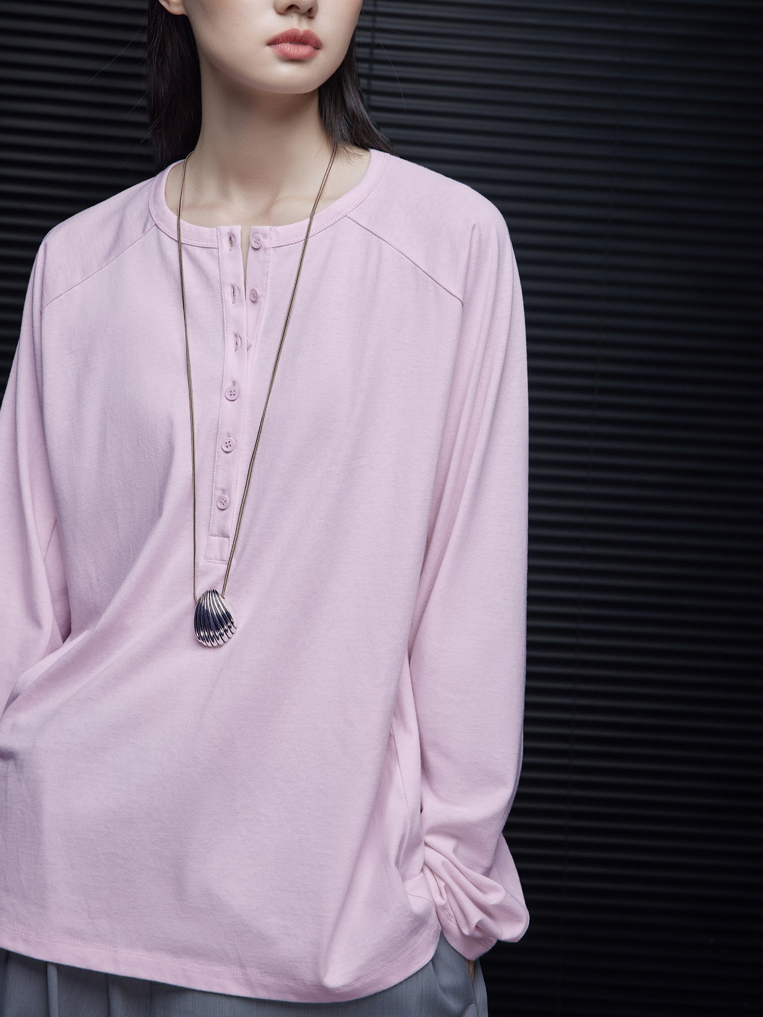 亨利領寬鬆上衣_BDHL8076