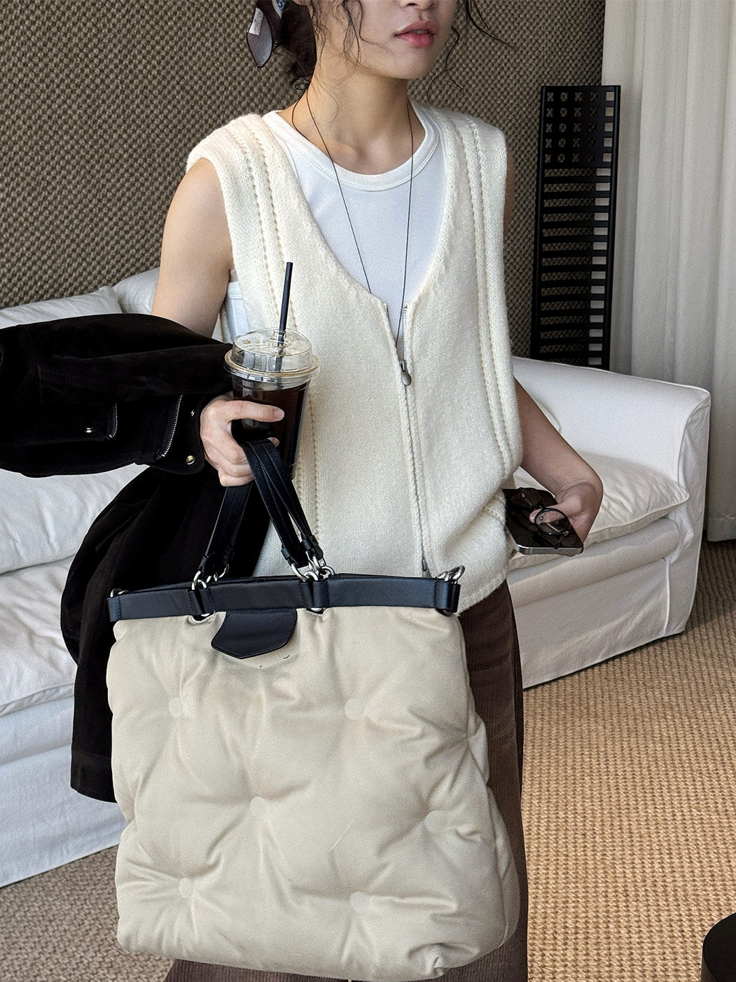 Double-Zip Sleeveless Tops_BDHL8150