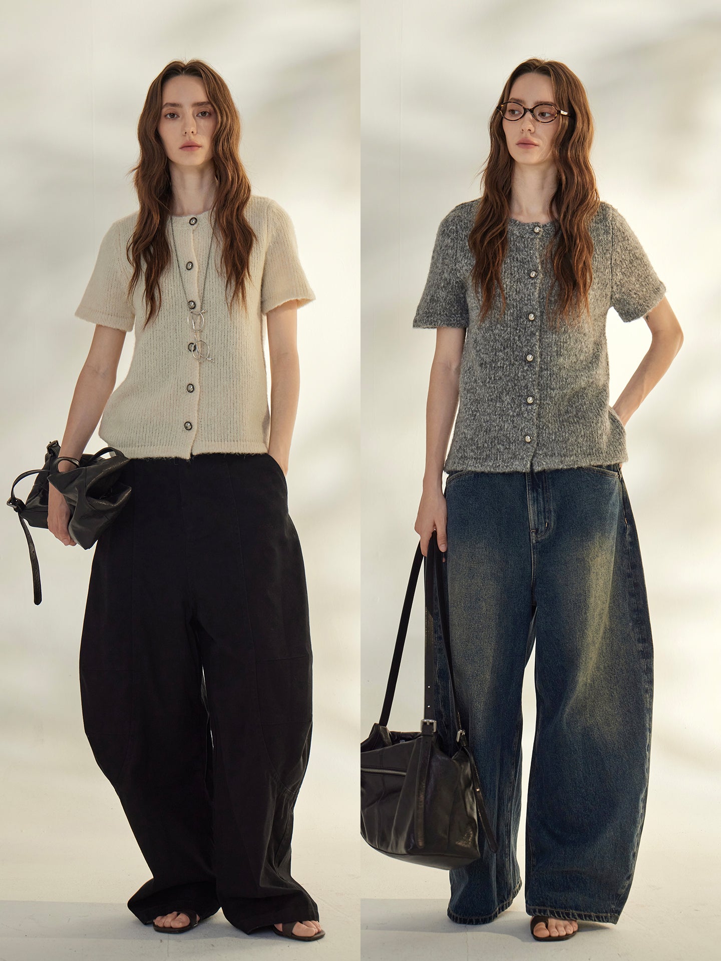 Round-Neck Knit Cardigan_BDHL7736