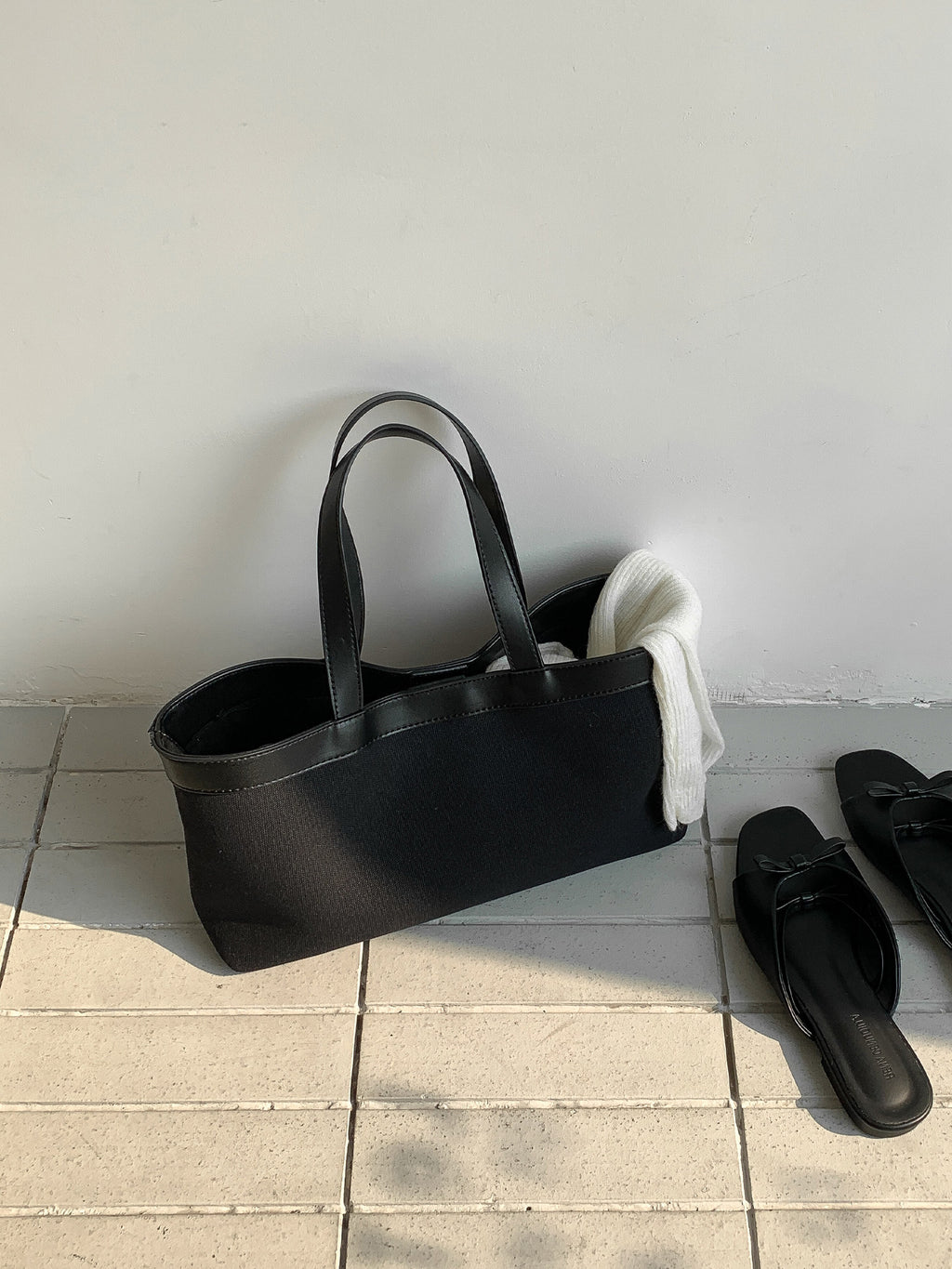 Canvas Spliced Tote Bag_BDHL8194