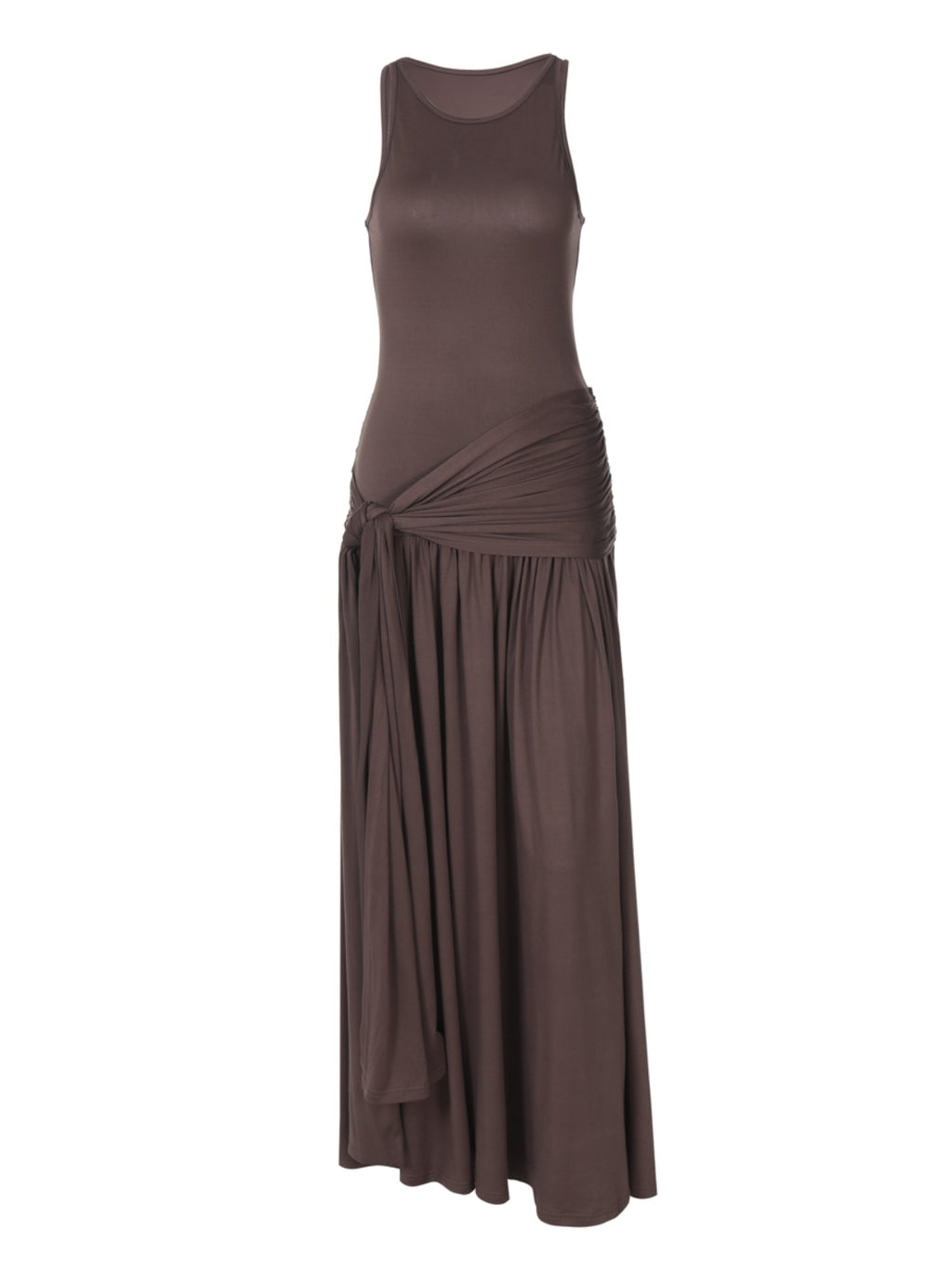 Waist Strap Pleated Dress_BDHL7568