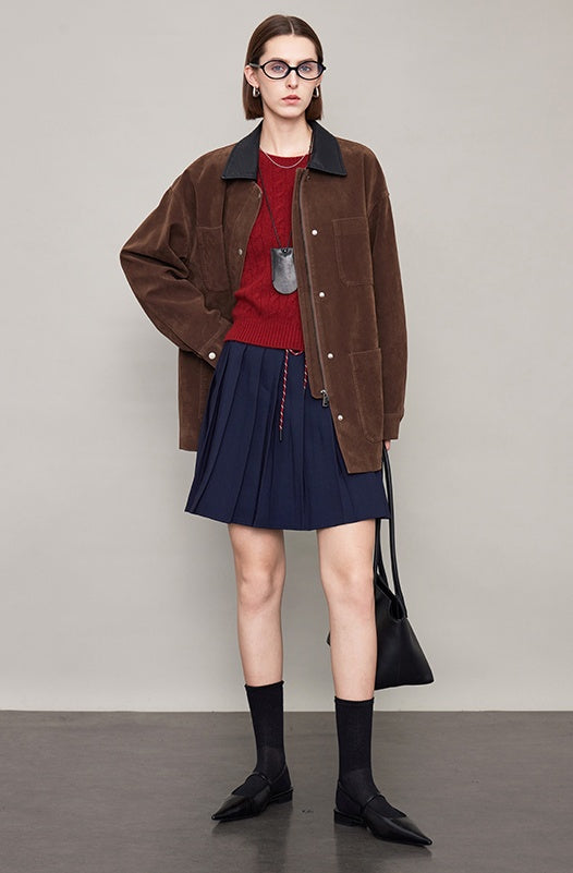 College String Pleated Skirt_BDHL6618