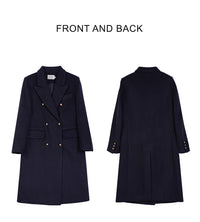 Tweed retro gold buckle mid-length coat_BDHL5364