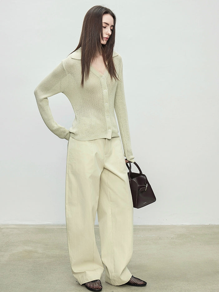 Simple Design Wide Pants_BDHL7103