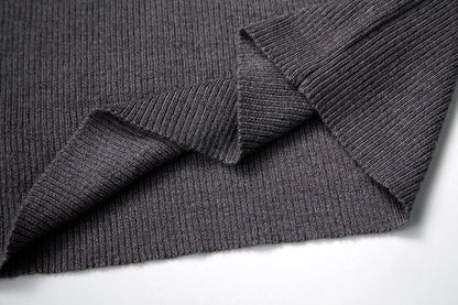 Knitted Contrast Color Layer Top_BDHL5349
