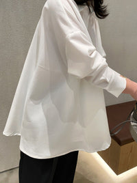 Long Sleeve Chiffon Cape Shirt_BDHL6283