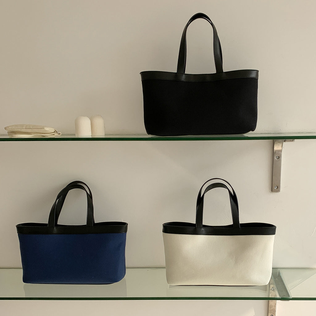 Canvas Spliced Tote Bag_BDHL8194