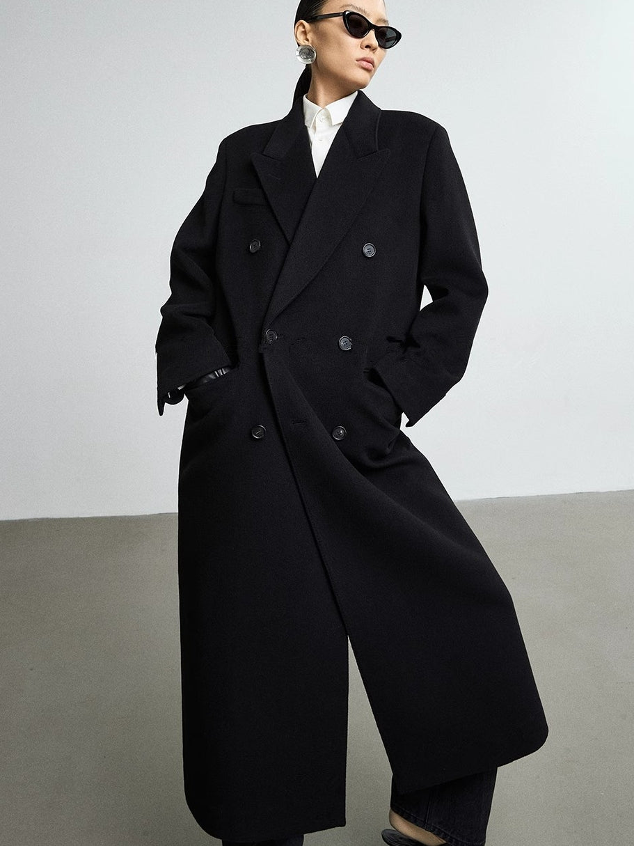 黑色寬鬆版型外套_BDHL8167