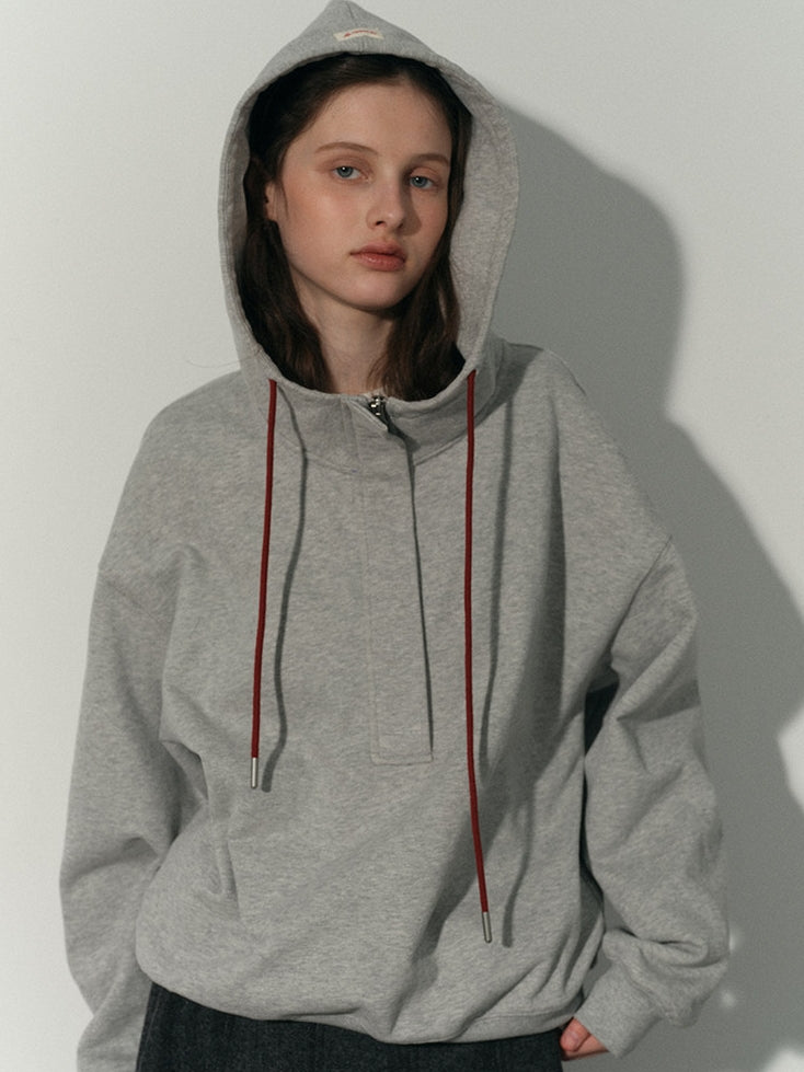 Half-Zip Hooded Sweatshirt_BDHL8158