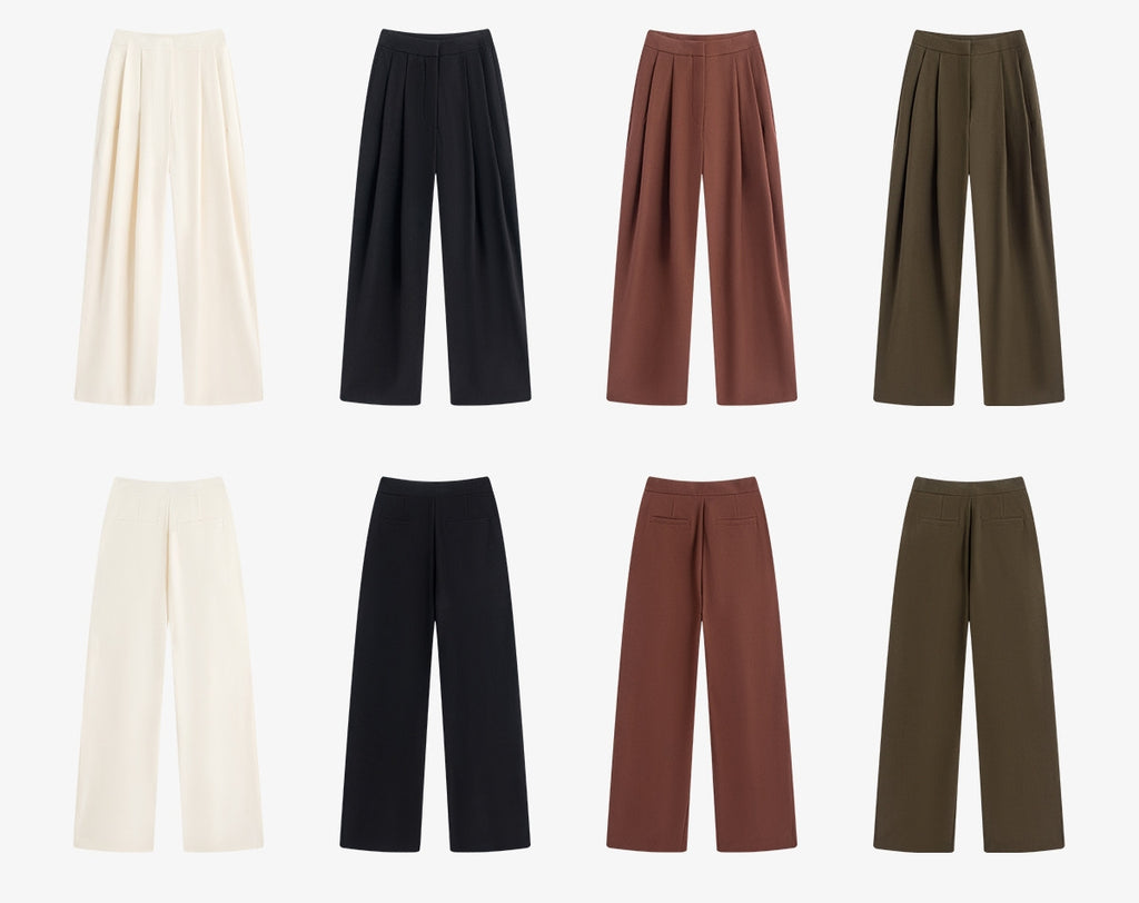 Pleated Wide-Leg Pants_BDHL8161