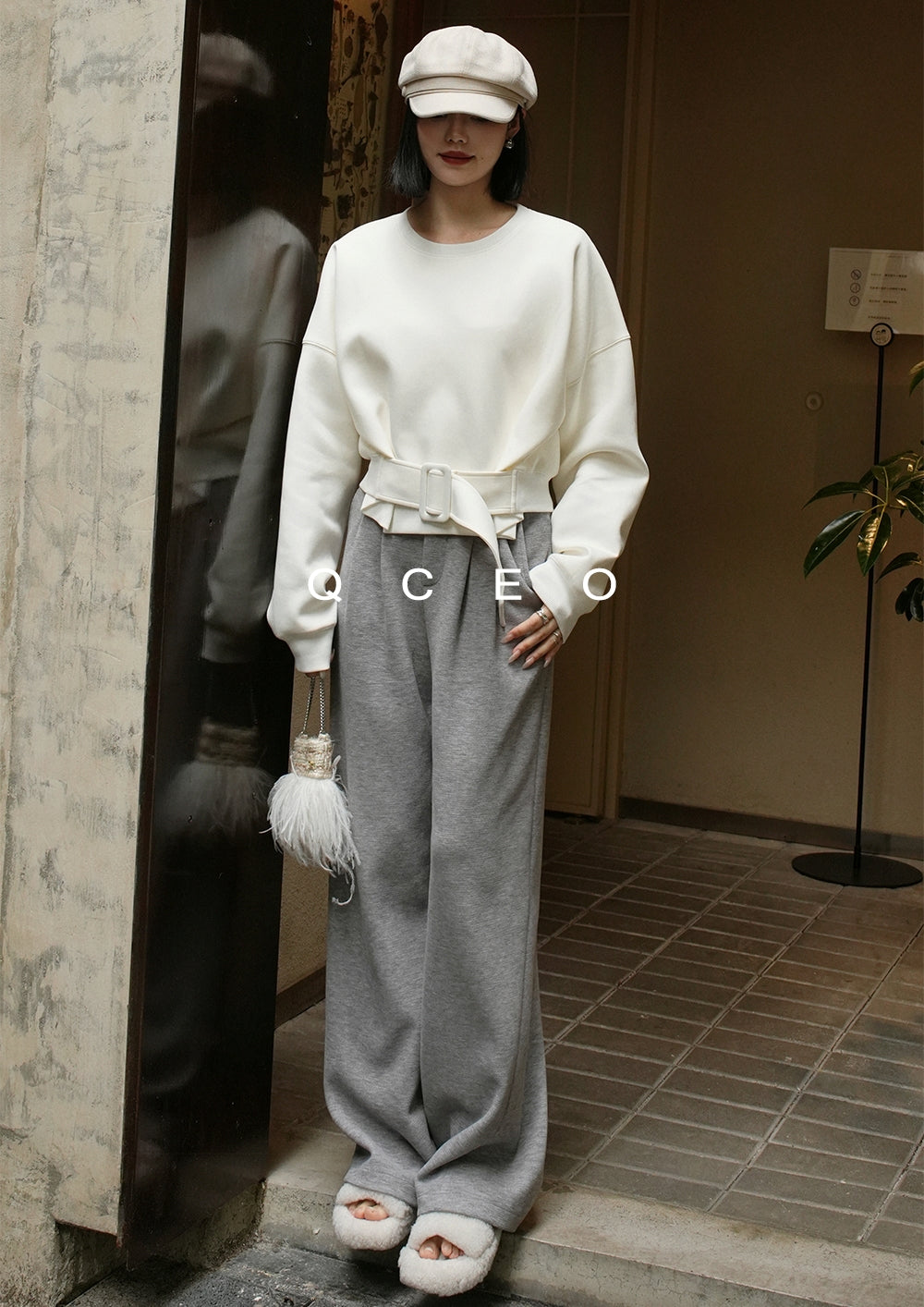 Loose-Fitting Waist Belt Knit_BDHL7149