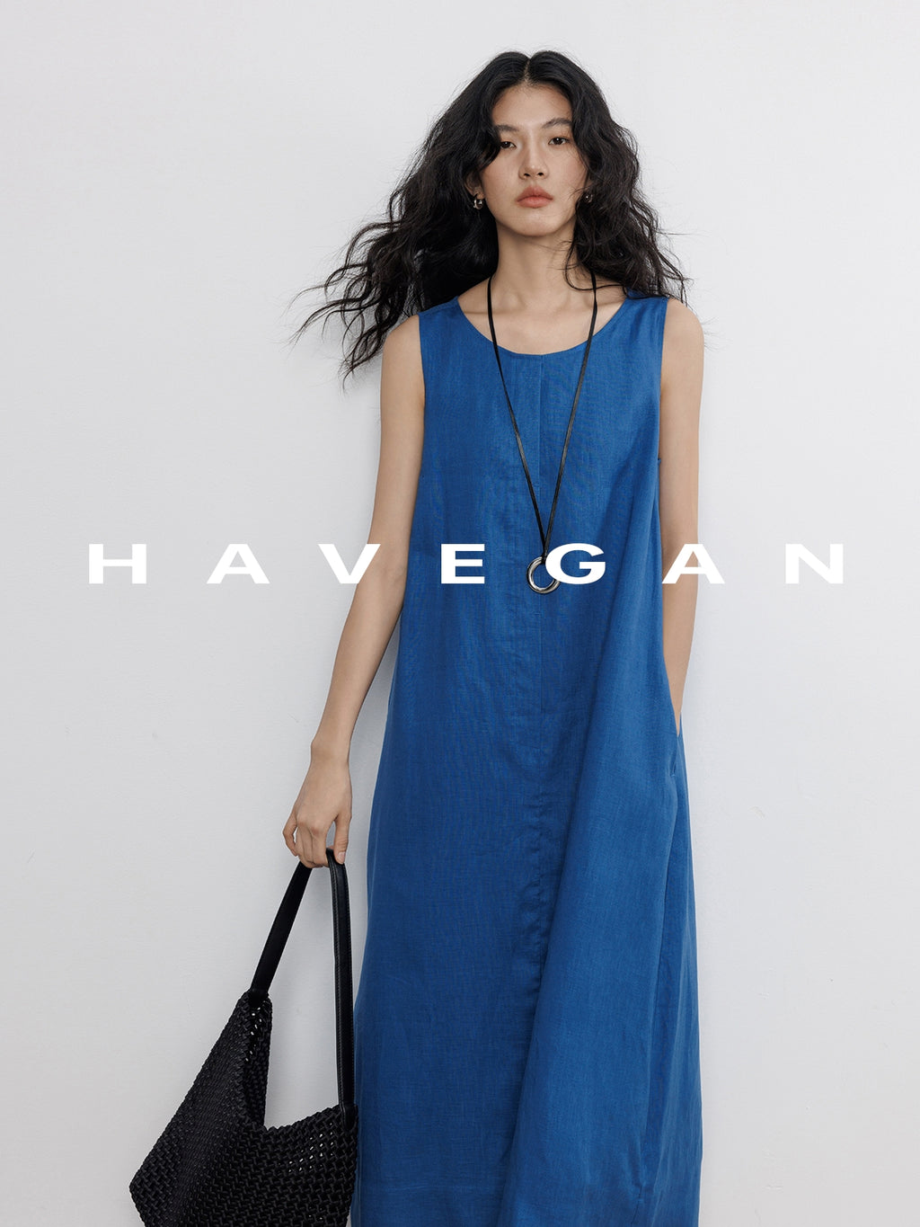 Round Neck Sleeveless Dress_BDHL7585