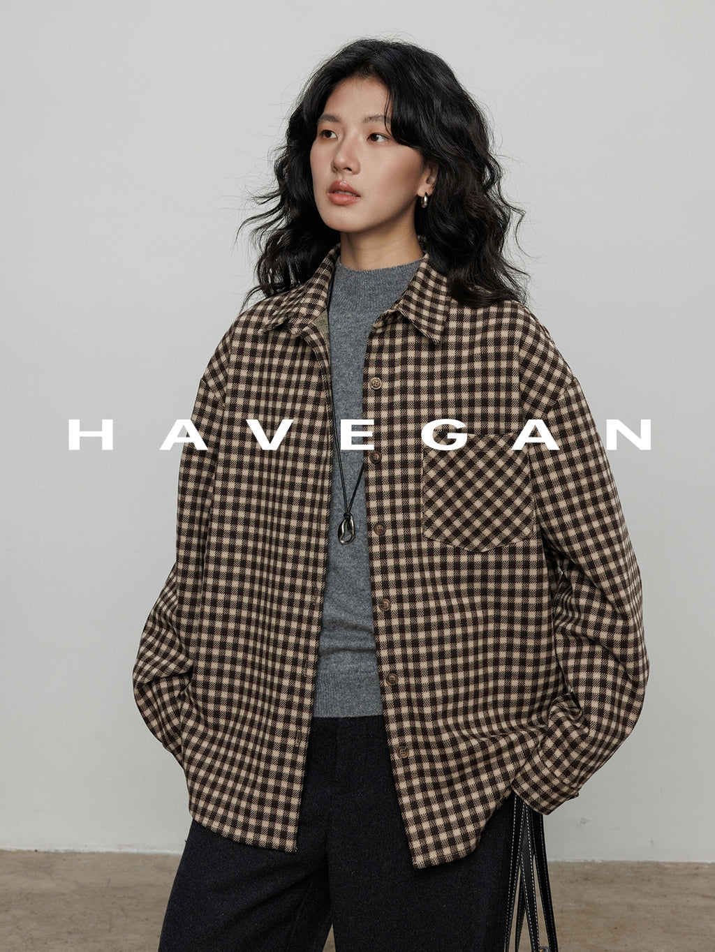 格紋磨毛棉襯衫_BDHL7960