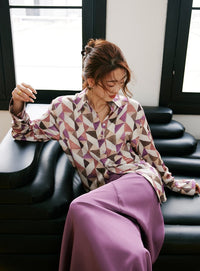 Purple Slim Long Skirt_BDHL6014