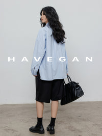 Hem Slit Design Shirt_BDHL7231