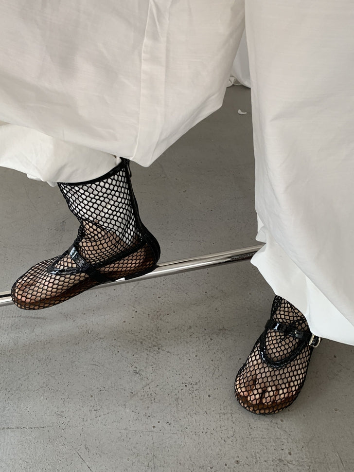 Mesh Fishnet Sandals_BDHL7460