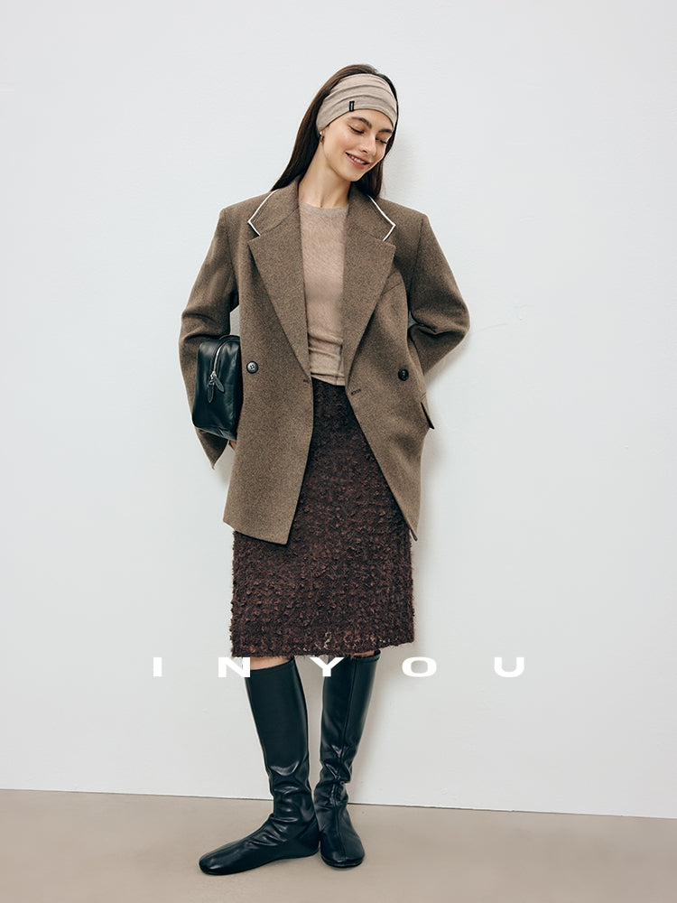 3D蕾絲及膝裙_BDHL7905