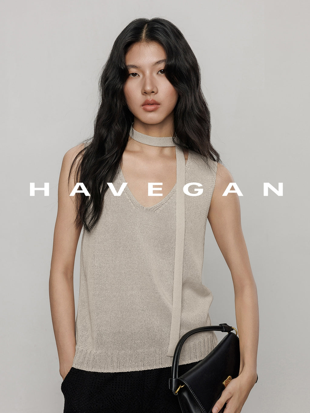 V-Neck Tie-Strap Knitted Vest_BDHL7477