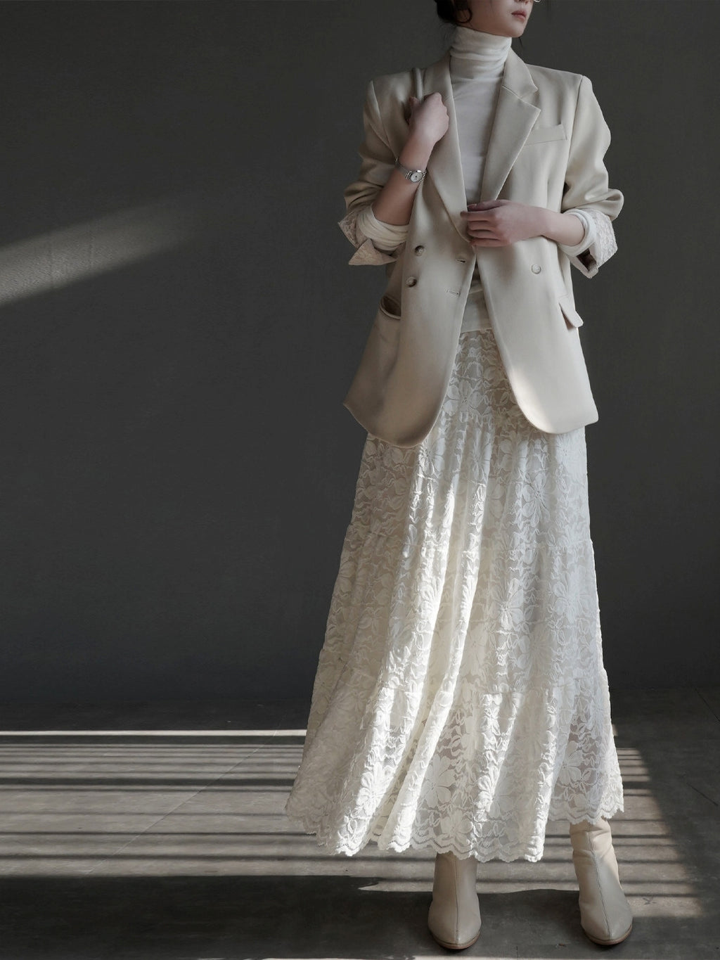 Embroidered Lace Skirt_BDHL8162