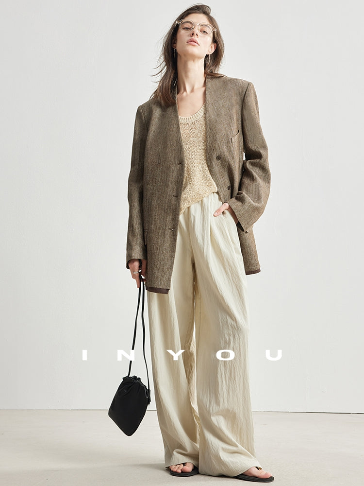Collarless Suit Jacket_BDHL7132